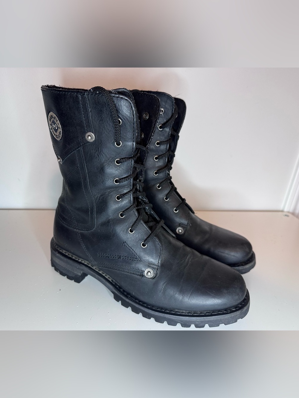 Harley-Davidson Leather Riding Boots ladies size 8